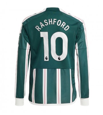 Manchester United Marcus Rashford #10 Koszulka Wyjazdowych 2023-24 Długi Rękaw